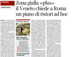 Zona gialla “plus”. Il Veneto chiede un piano di ristori ad hoc – Corriere Veneto