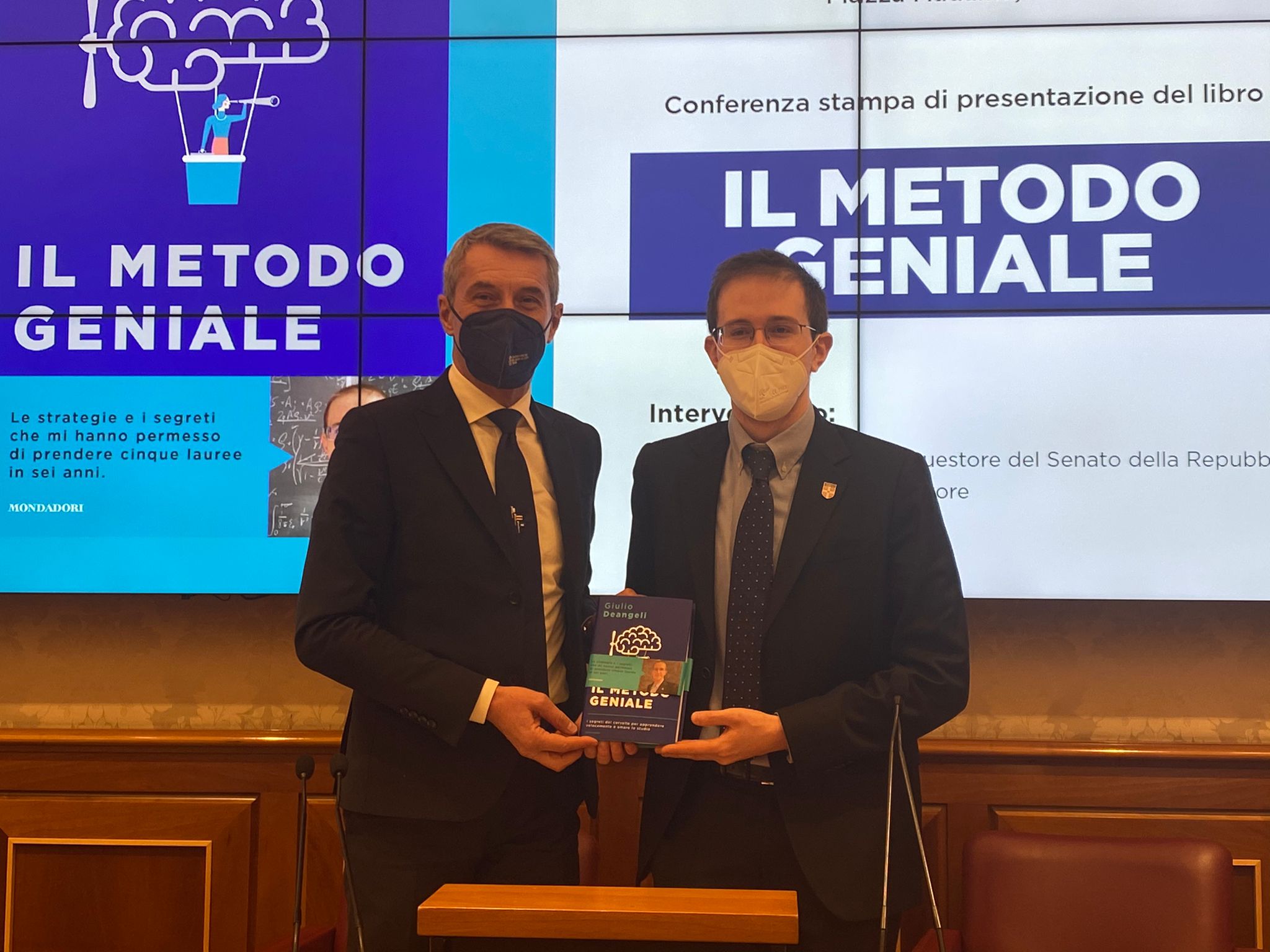 Presentazione in Senato del libro Il metodo geniale di Giulio Deangeli -  Antonio De Poli